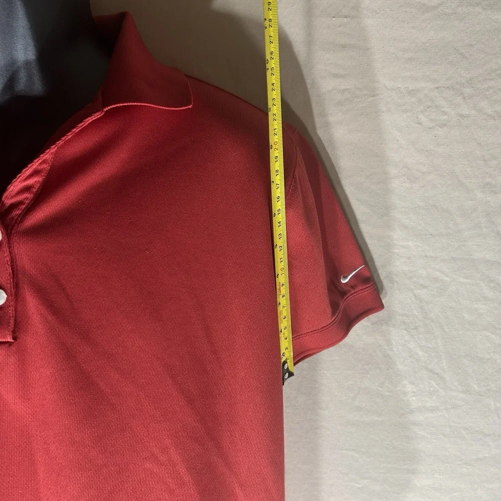 Nike Golf Polo Shirt Womens XL 16/18 Red FIT DRY Short Sleeve Athletic Top